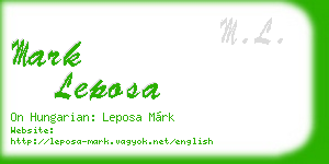 mark leposa business card